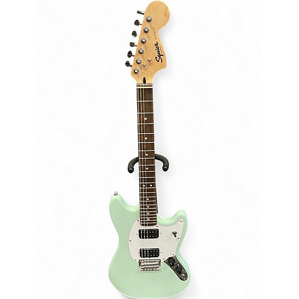 Used Squier Bullet Mustang HH Surf Green Solid Body Electric Guitar