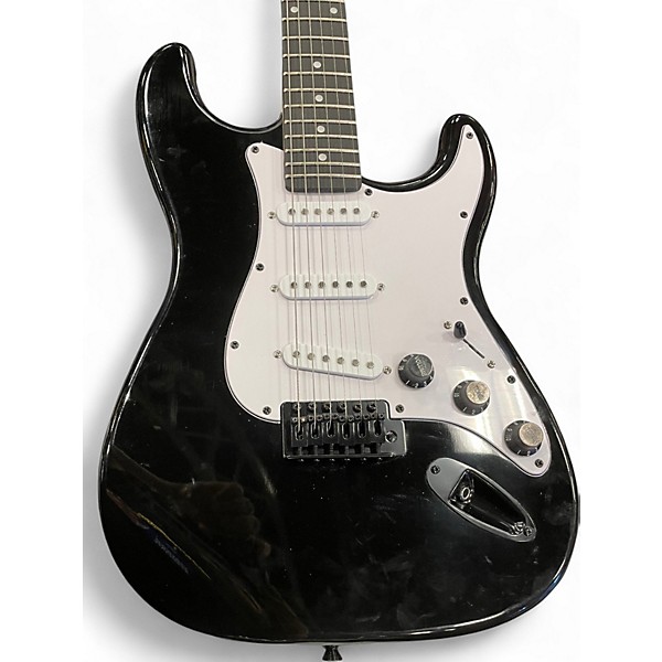 Used Lyx Pro S Style Black Solid Body Electric Guitar