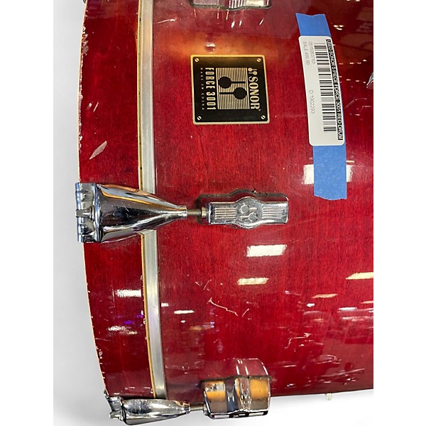 Used SONOR 5 Piece force 3001 red Drum Kit
