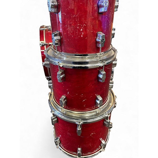Used SONOR 5 Piece force 3001 red Drum Kit