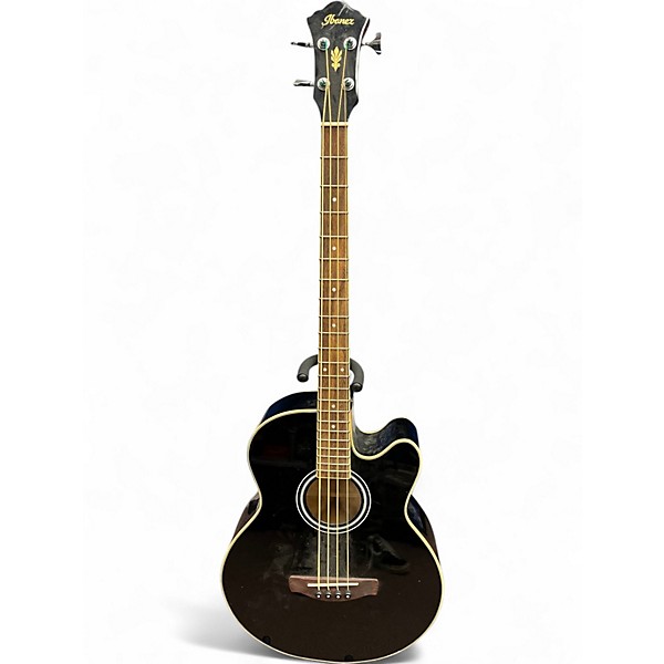 Used Ibanez AEB5E Black Acoustic Bass Guitar