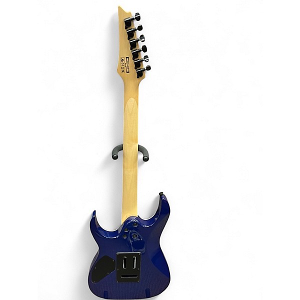 Used Ibanez GRG120QASP Trans Blue Solid Body Electric Guitar