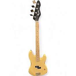 Used Slick SLPB Ash Vintage Cream Electric Bass Guitar