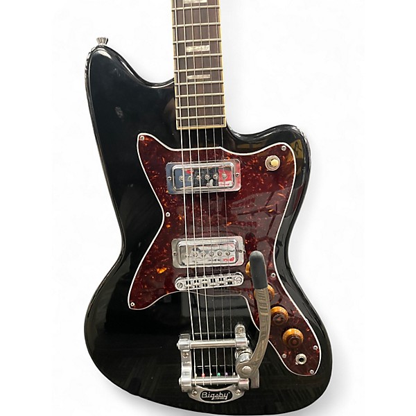 Used Silvertone 1478 Black Solid Body Electric Guitar