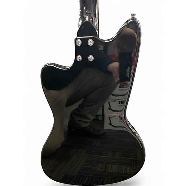 Used Silvertone 1478 Black Solid Body Electric Guitar