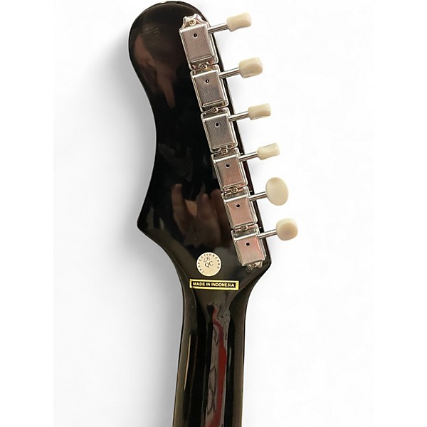 Used Silvertone 1478 Black Solid Body Electric Guitar