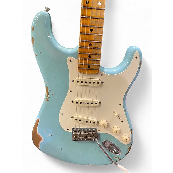 Used Fender 1959 Heavy Relic Stratocaster Blue Solid Body Electric Guitar