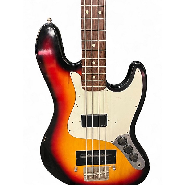 Used Parts Bass J STYLE SUNBURST Electric Bass Guitar