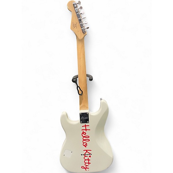 Used 2025 Squier Hello Kitty Stratocaster Single Humbucker White Arctic White Solid Body Electric Guitar