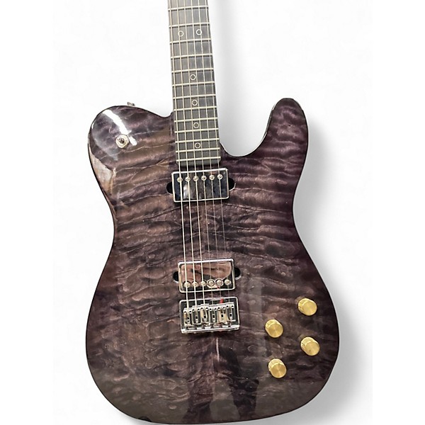 Used 2018 Fender Custom Shop Black Moon Telecaster HH TRANSPARENT BLACK Solid Body Electric Guitar