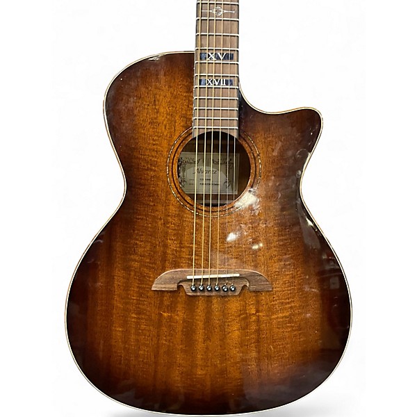 Used Alvarez AG66CESHB-Deluxe 2 Tone Sunburst Acoustic Electric Guitar