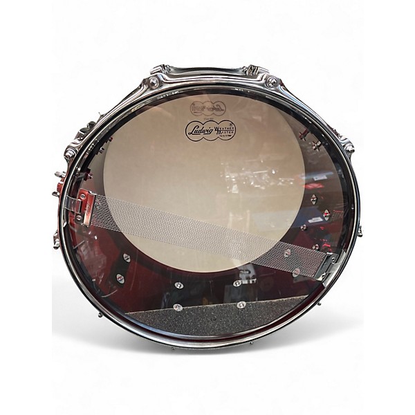 Used Ludwig 14X6.5 Vistalite Snare Red Drum