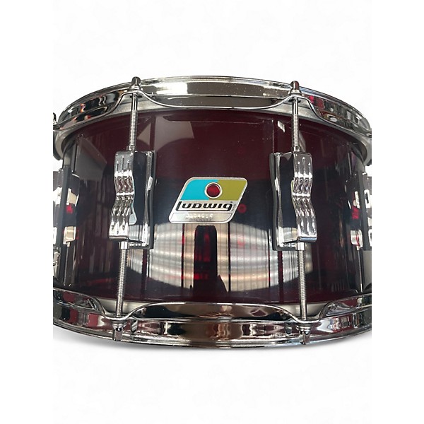 Used Ludwig 14X6.5 Vistalite Snare Red Drum