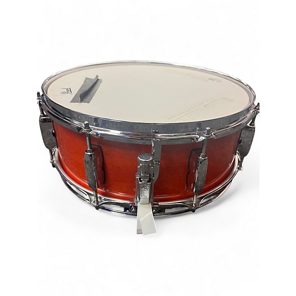 Used Pearl 6.5X14 export snare Orange Drum