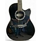 Used Applause AE128 Super Shallow Black Acoustic Electric Guitar