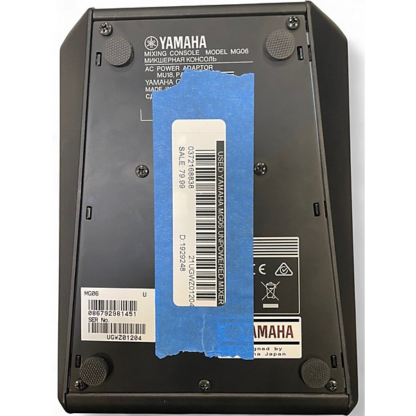 Used Yamaha MG06 Unpowered Mixer