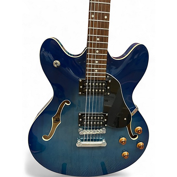 Used Oscar Schmidt OE30 Blue Hollow Body Electric Guitar