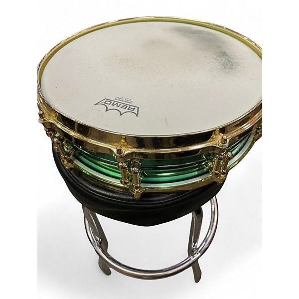 Used Ludwig 3.5X14 Carl Palmer Snare Green Drum