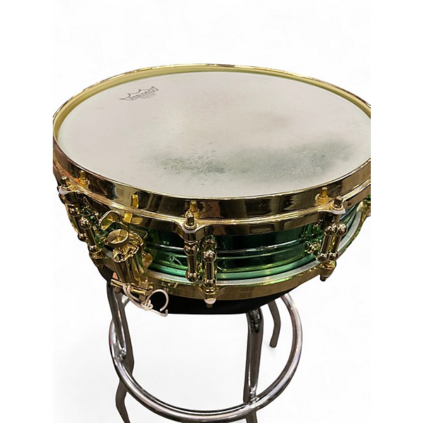 Used Ludwig 3.5X14 Carl Palmer Snare Green Drum
