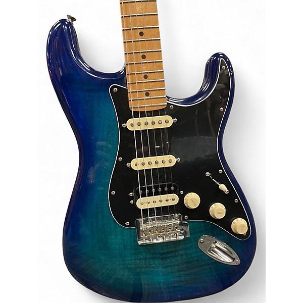 Used Fender Player Stratocaster HSS Plus Top Blue Burst Solid Body Electric Guitar