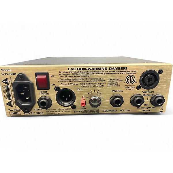 Used Eden WTX500 Bass Amp Head
