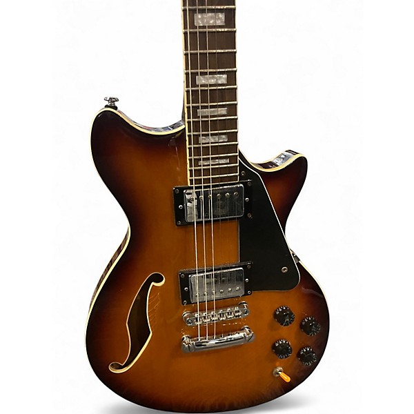 Used ESP LTD XTONE PS2 2 Tone Sunburst Hollow Body Electric Guitar