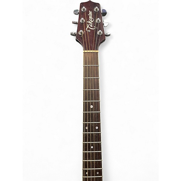 Used Takamine EF425SRC Trans Red Acoustic Electric Guitar