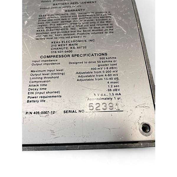 Vintage 1979 Ross Compressor Effect Pedal