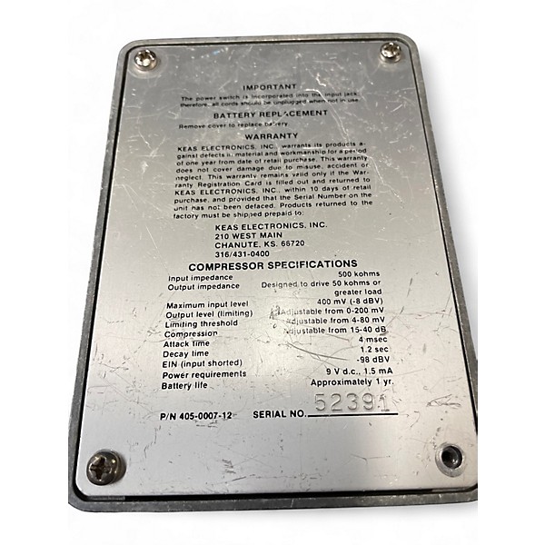 Vintage 1979 Ross Compressor Effect Pedal