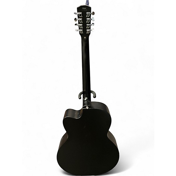 Used Alvarez ABT60CE 8-String Baritone Black Acoustic Electric Guitar