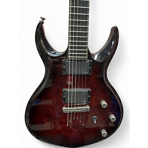 Used Schecter Guitar Research devil custom brb dark red burst Solid Body Electric Guitar