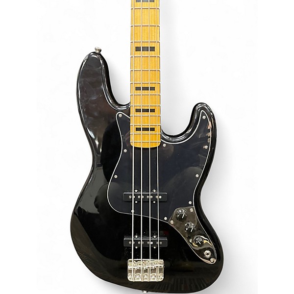 Used Squier Classic Vibe 70s Jazz Bass Black Electric Bass Guitar