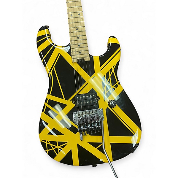 Used EVH Striped Series Bumblebee STRIPED BUMBLEBEE Solid Body Electric Guitar