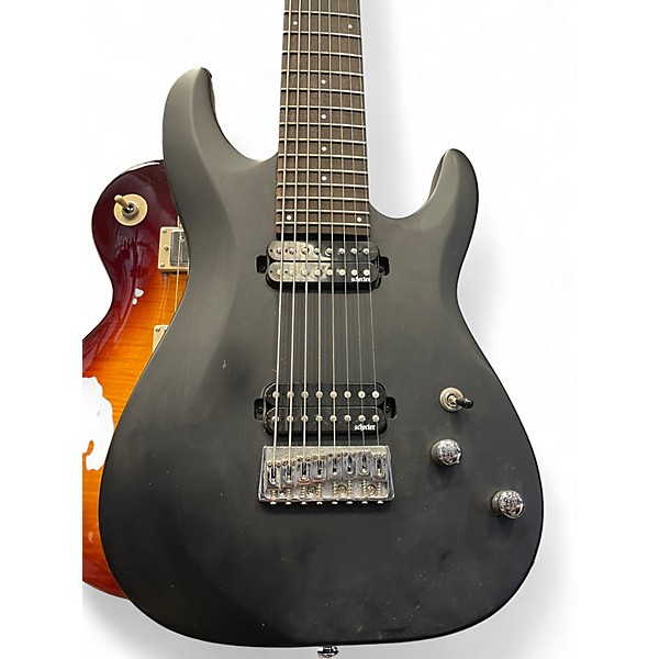 Used Schecter Guitar Research c8 deluxe Flat Black Solid Body Electric Guitar