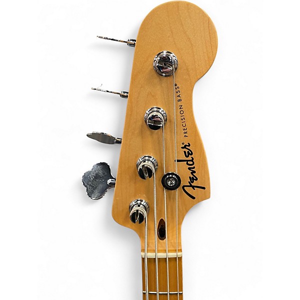 Used Fender Standard Precision Bass Olympic White Electric Bass Guitar