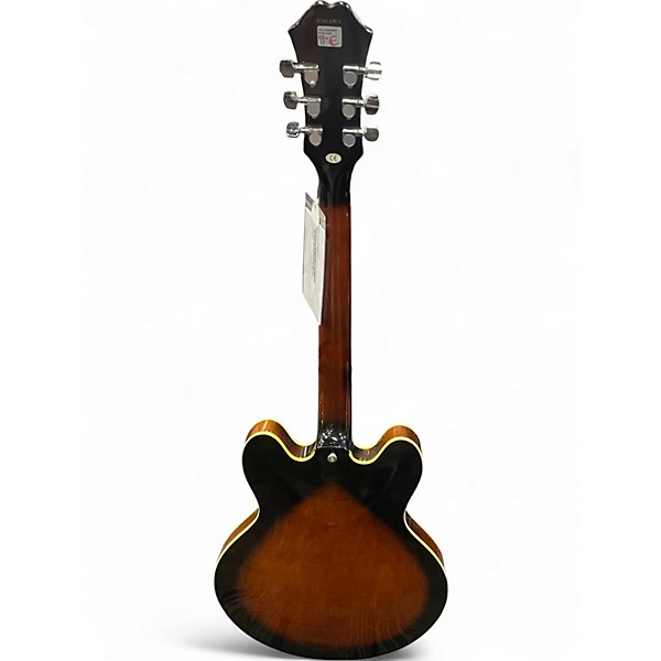 Used Epiphone Dot 2 Tone Sunburst Hollow Body Electric Guitar
