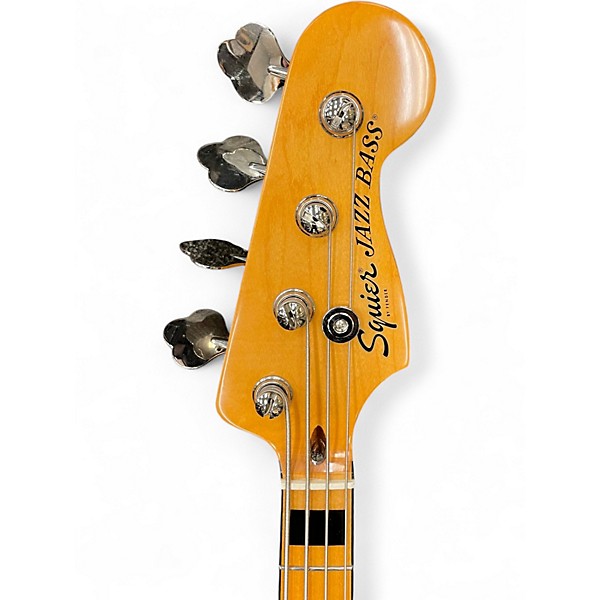 Used Squier Classic Vibe 70s Jazz Bass Black Electric Bass Guitar