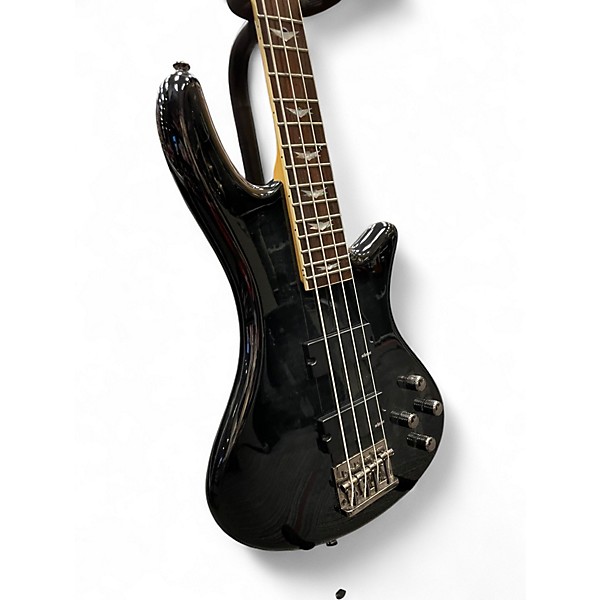 Used Schecter Guitar Research Stiletto Extreme 4 String Trans Black Electric Bass Guitar