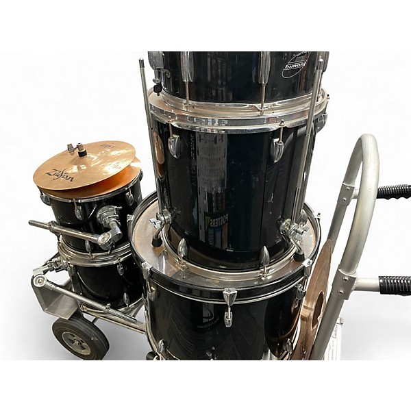 Used Ludwig 5 Piece Accent Black Drum Kit