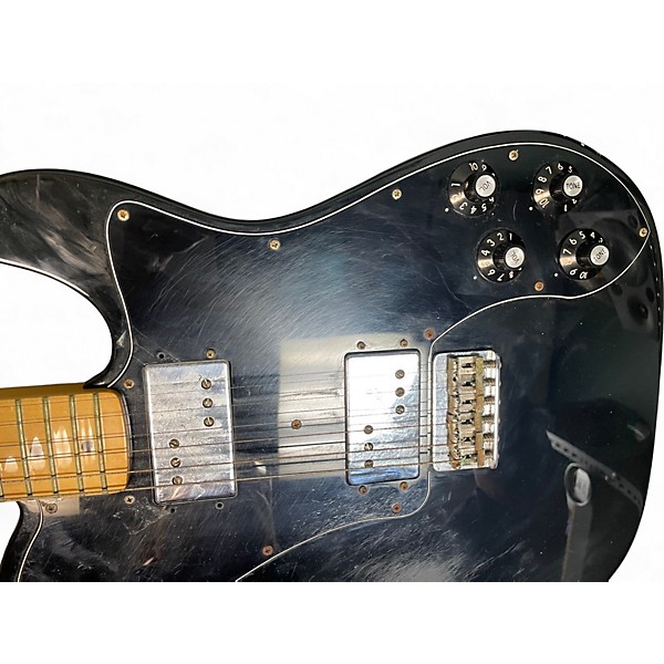 Used Fender Deluxe Telecaster Black Solid Body Electric Guitar