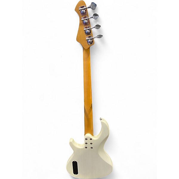 Used Aria PRO II DETROIT Trans White Electric Bass Guitar