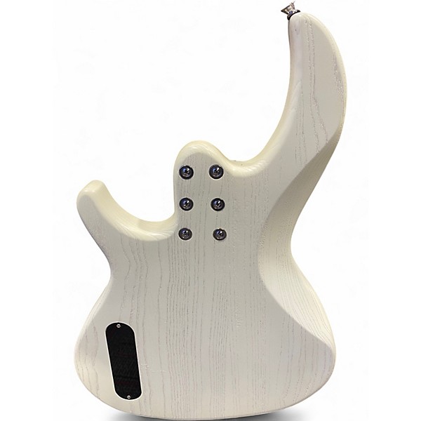 Used Aria PRO II DETROIT Trans White Electric Bass Guitar