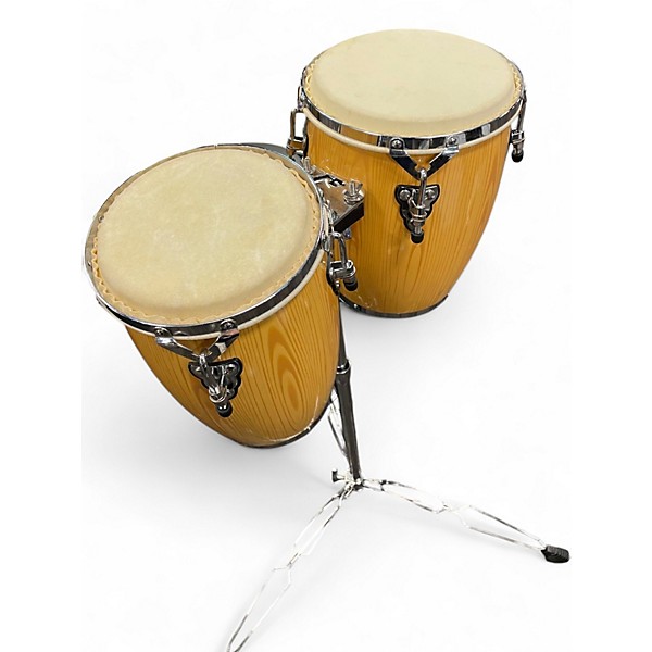 Used Zenison Mini Conga Drums and Stand 9" and 10" Conga