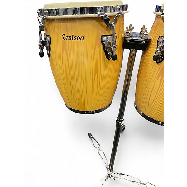Used Zenison Mini Conga Drums and Stand 9" and 10" Conga