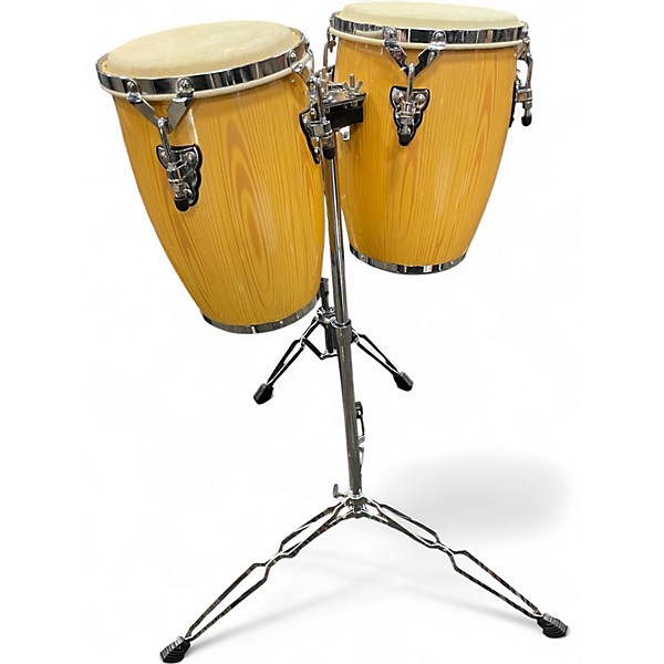 Used Zenison Mini Conga Drums and Stand 9" and 10" Conga
