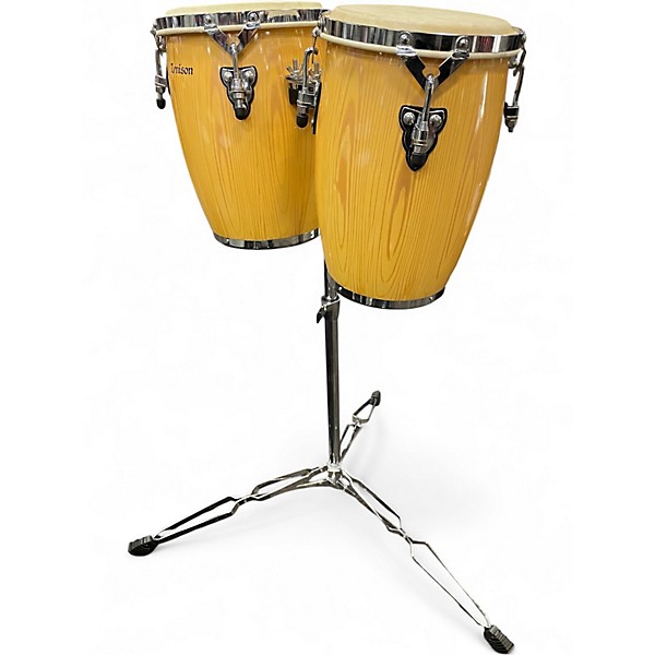 Used Zenison Mini Conga Drums and Stand 9" and 10" Conga