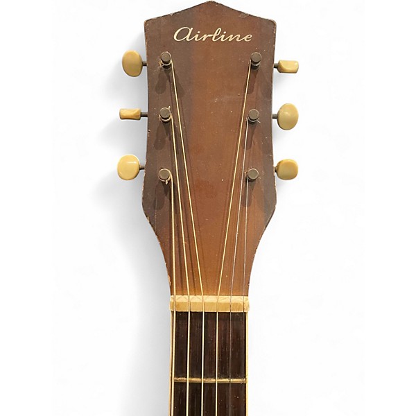 Vintage 1960s Airline archtop 2 Color Sunburst Acoustic Guitar