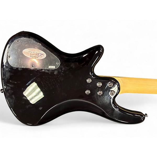 Used Schecter Guitar Research Stiletto Extreme 4 String Dark Cherry Burst Electric Bass Guitar