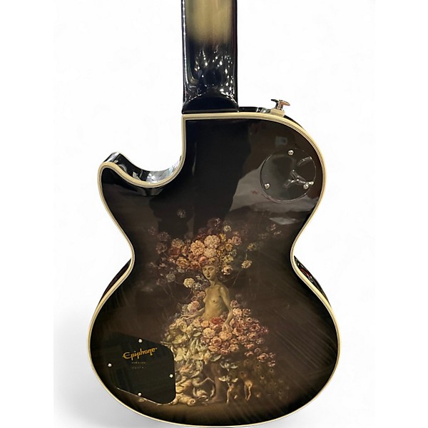 Used Epiphone Adam Jones Signature Art Les Paul Custopm Silver Burst Solid Body Electric Guitar