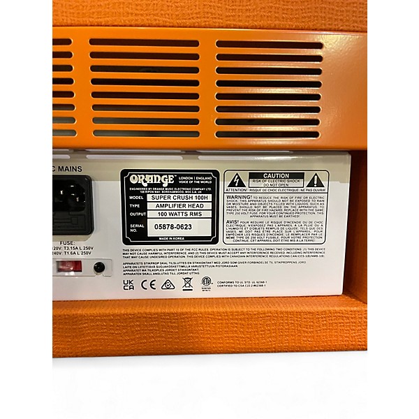 Used Orange Amplifiers CR100BXT Crush 100W 1x15 Bass Combo Amp